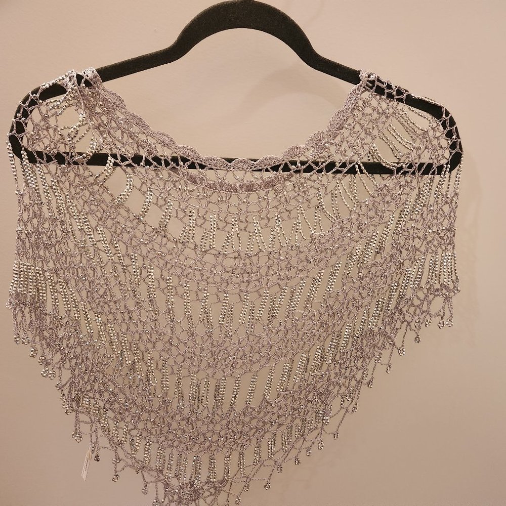 Beaded Poncho Scarf